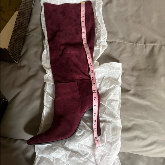 Charles by Charles David Burgundy Tall Heeled Boots - Picture 5 of 10